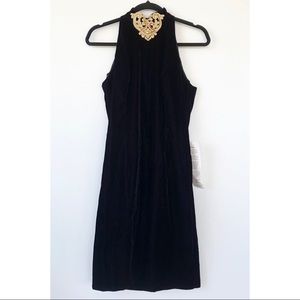 Vintage Scott McClintock Black Velvet Dress Sz 12